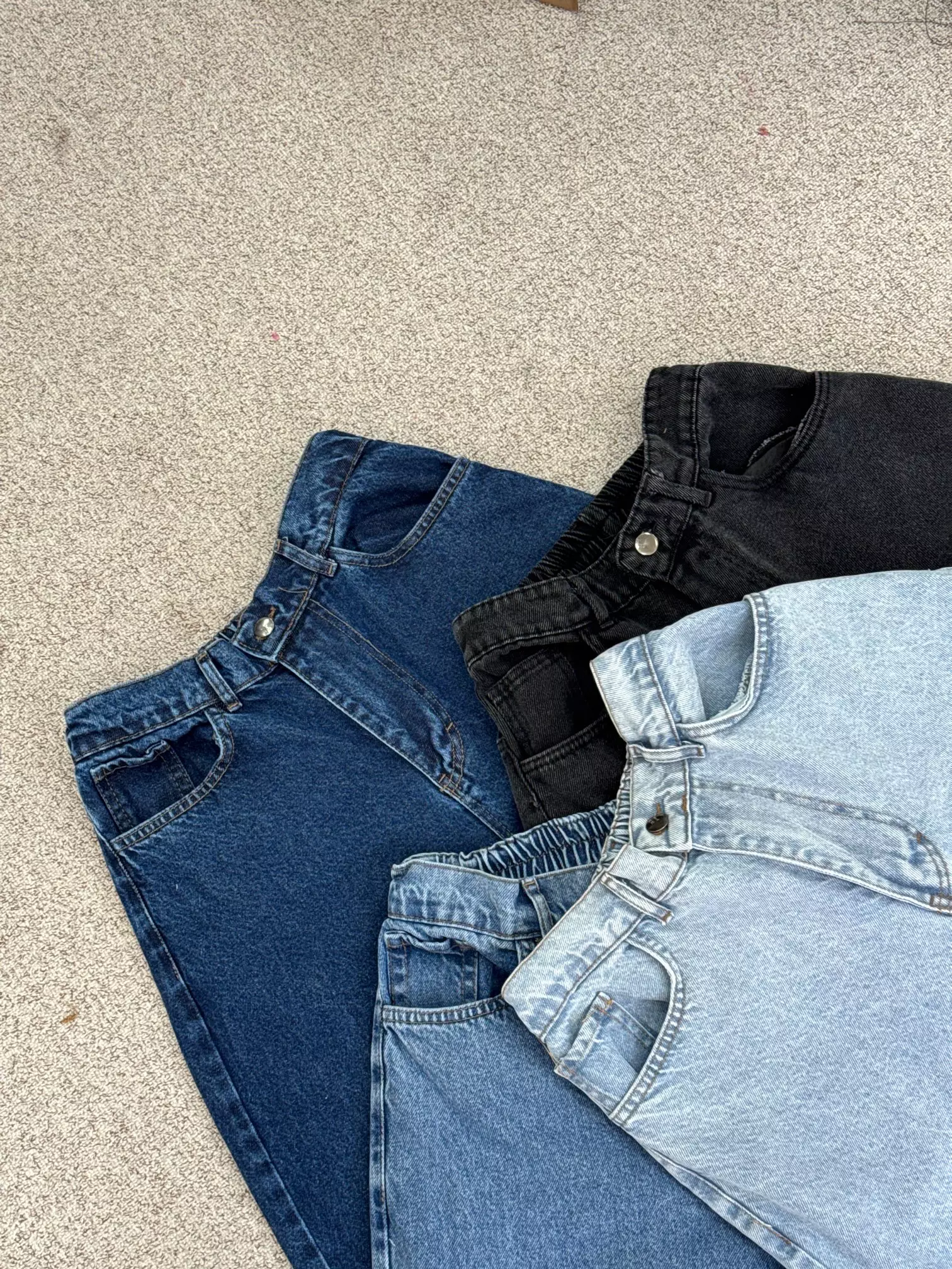 شلوار جین نیم بگ دنیز